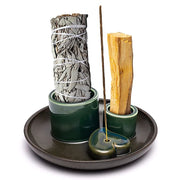 Keramische palo santo, smudge en wierook brander hart