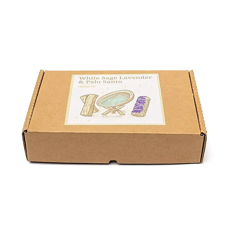 Smudge set witte salie met lavendel & Palo Santo | Huisreiniging
