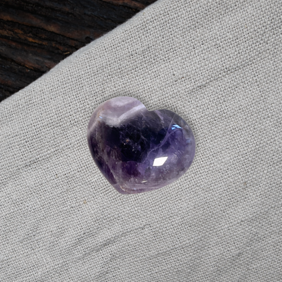 Amethist hart | edelsteen | 45 mm