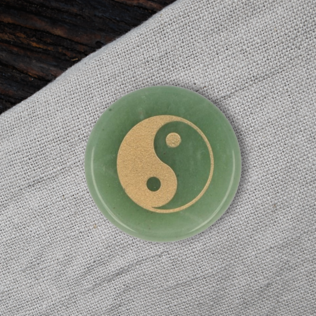 Aventurijn groen zaksteen Yin Yang