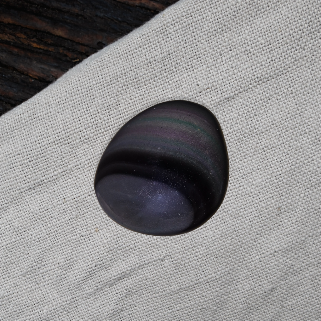 Obsidiaan regenboog Zaksteen