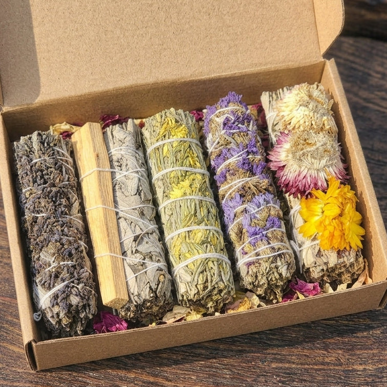 Smudge set | Witte salie & gemengde kruiden