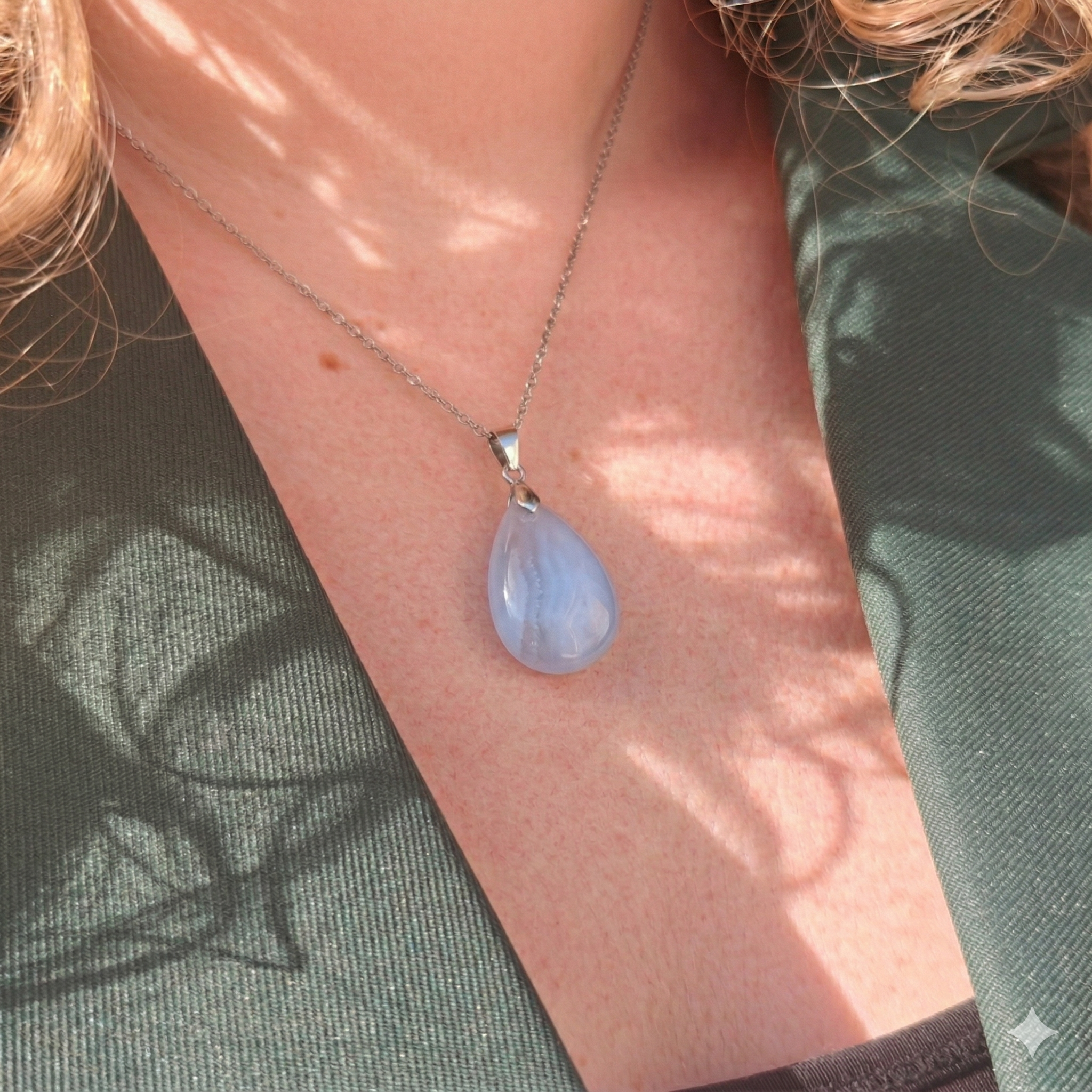 Edelstenen ketting | Sterrenbeeld Waterman | Chalcedoon