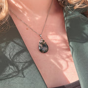 Edelstenen ketting | Sterrenbeeld Weegschaal | Agaat mos
