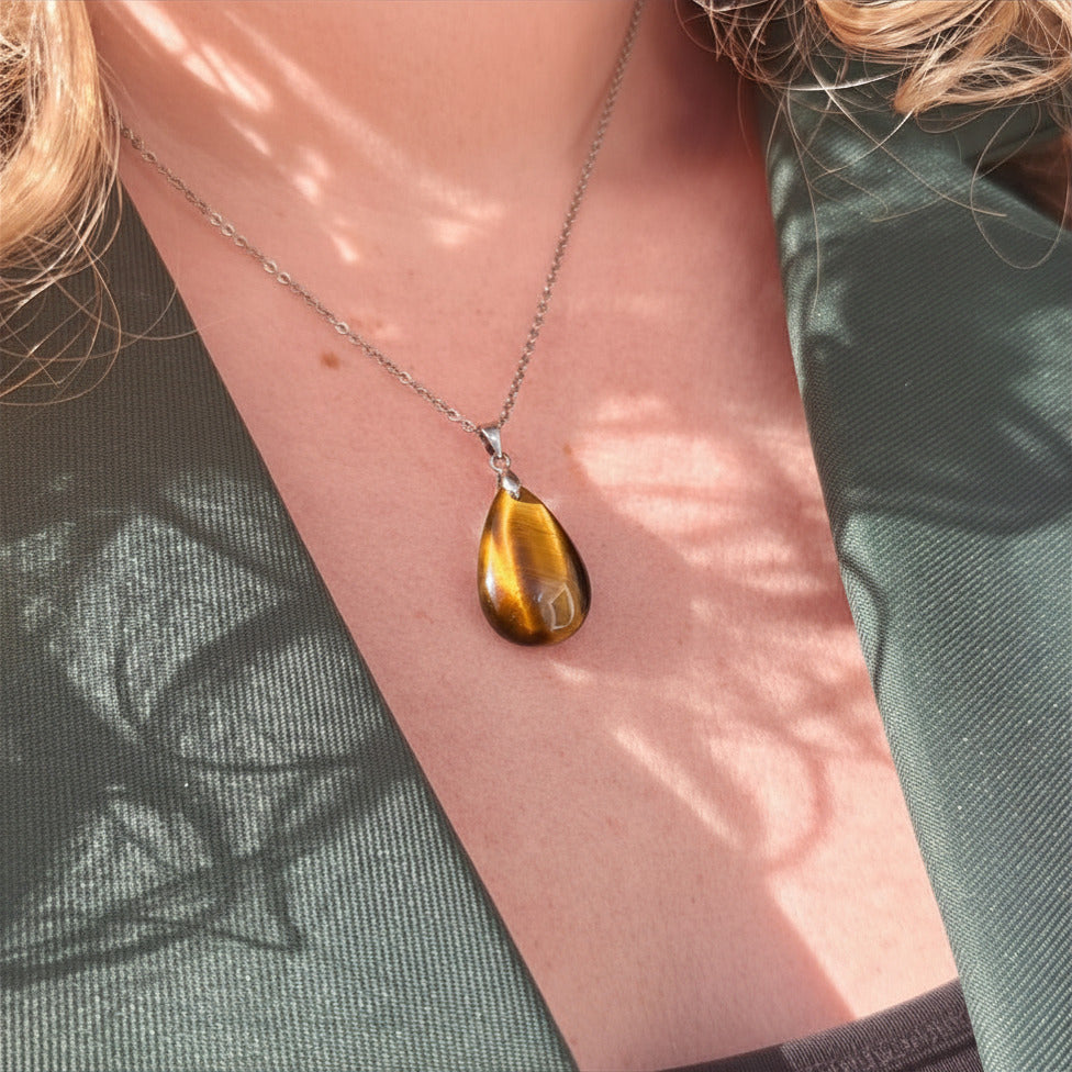 Edelstenen ketting | Sterrenbeeld Tweelingen | Tijgeroog